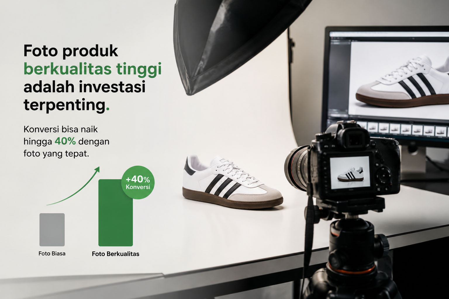 Foto produk berkualitas tinggi untuk toko online WooCommerce jasa website online store