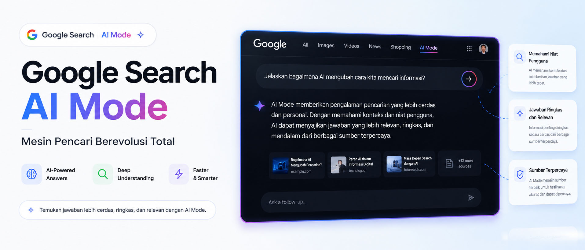 Google Search AI Mode 2026 - mesin pencari berbasis AI generatif